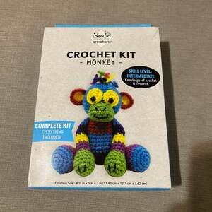 Needle Creations Intermediate Patchwork Monkey Crochet Kit